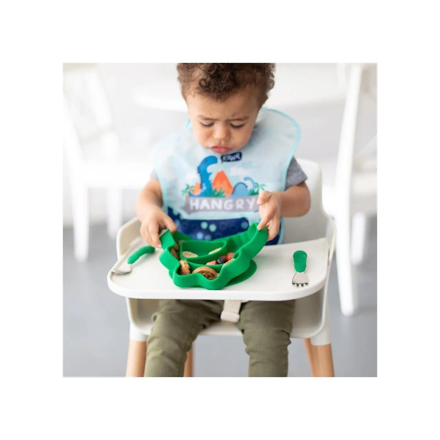 Bumkins Silicone Grip Dish - Dino