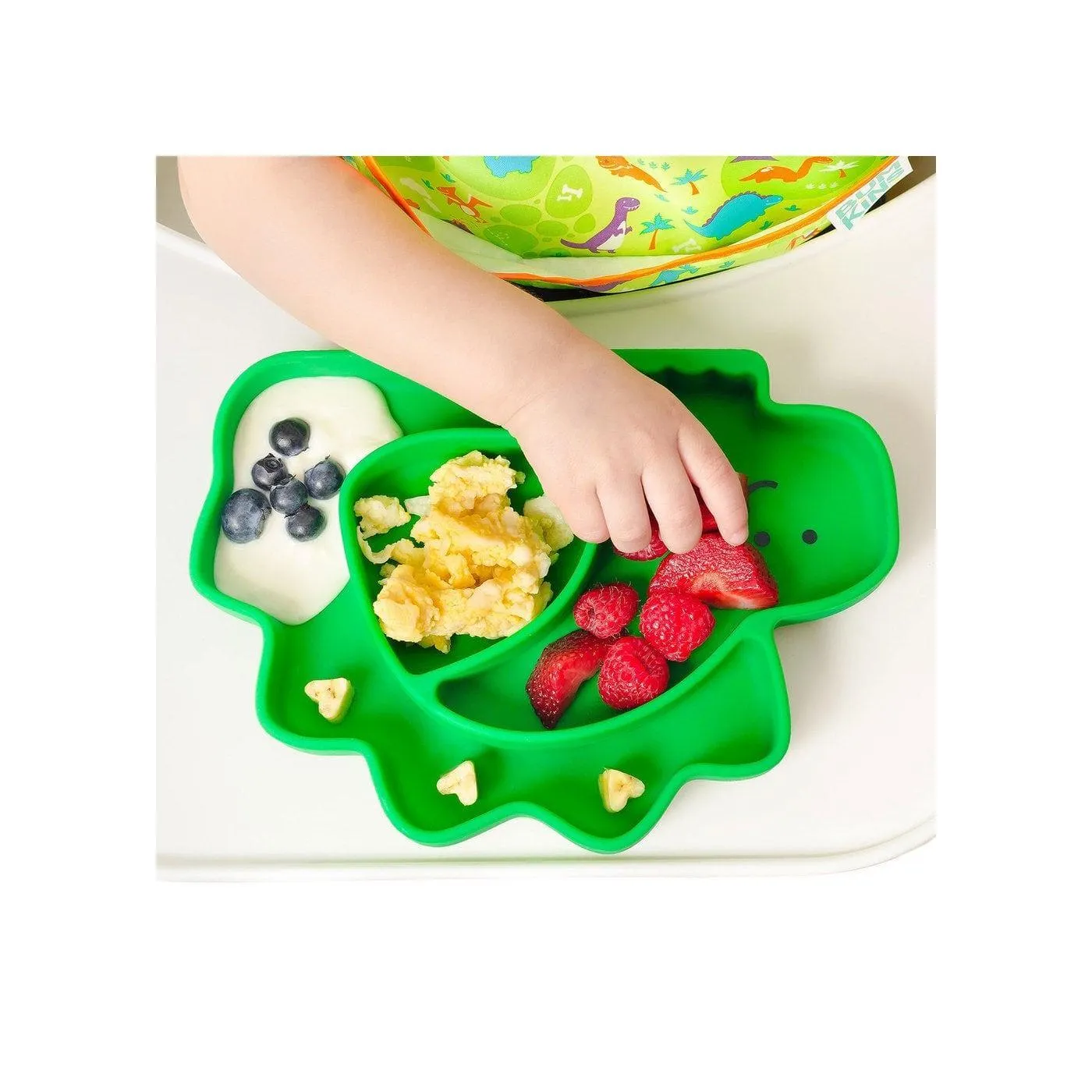 Bumkins Silicone Grip Dish - Dino