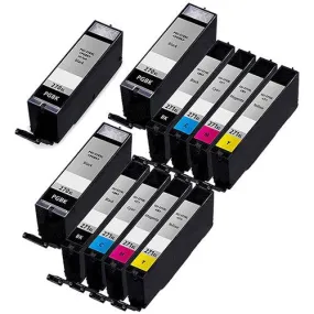Canon PGI-270XL CLI-271XL In Cartridges Set Of 11 (3x Large Black pgi270xl & 2x each color cli271xl) - Compatible