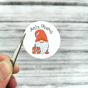 Christmas Gnome round stickers for packaging