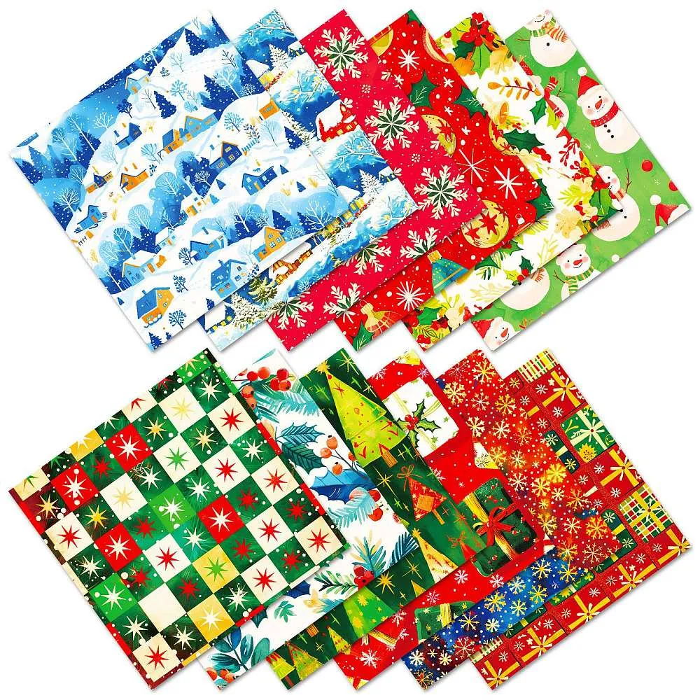 Christmas Pattern Paper Pad (12 Sheets) (STIC-C010-34A)