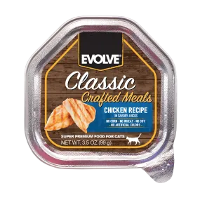 Classic Crafted Meals Chicken Wet Cat Food | 3.5 oz - 15 pk | Evolve