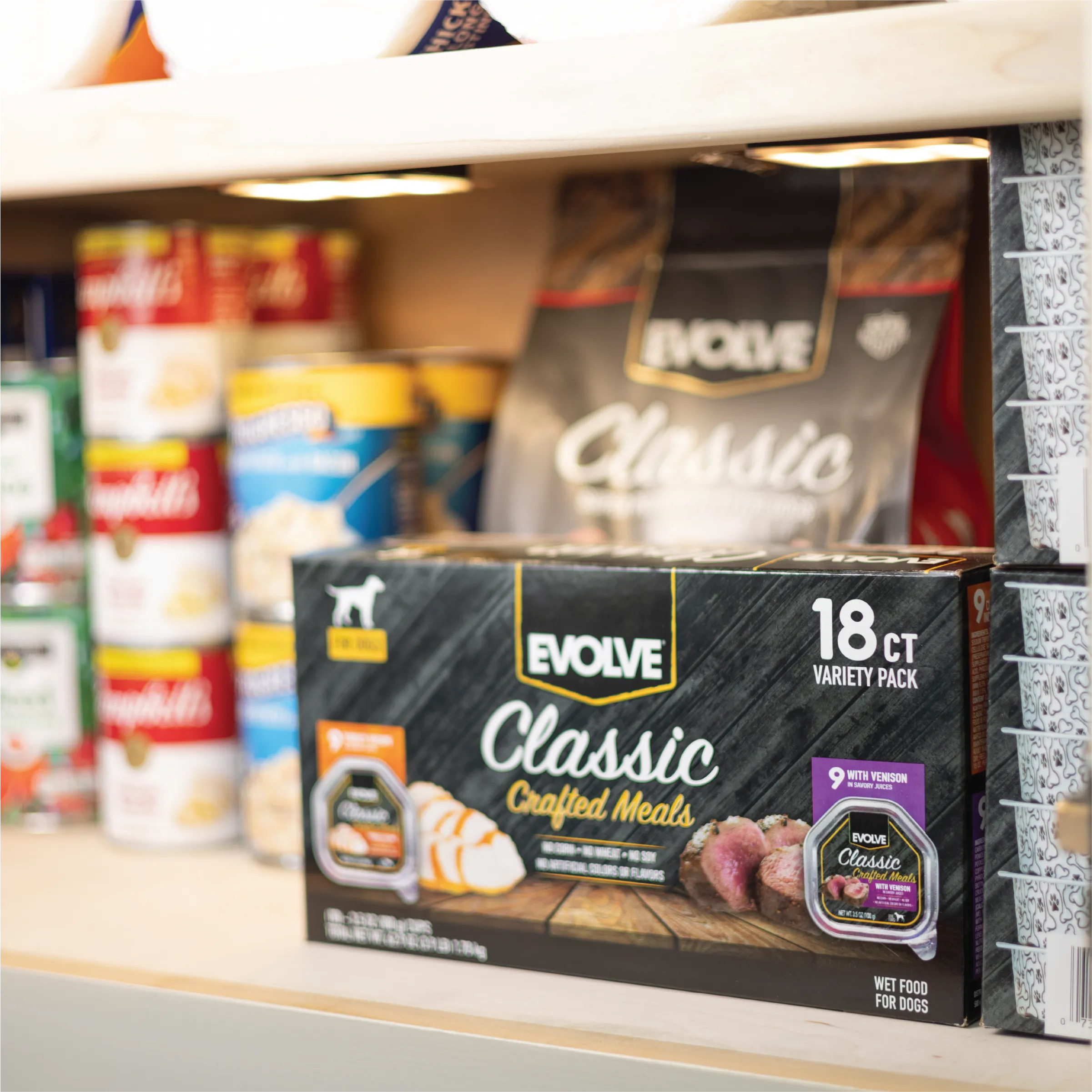 Classic Crafted Meals Wet Dog Food Variety Pack with Chicken & Salmon | 3.5 oz - 18 pk | Evolve