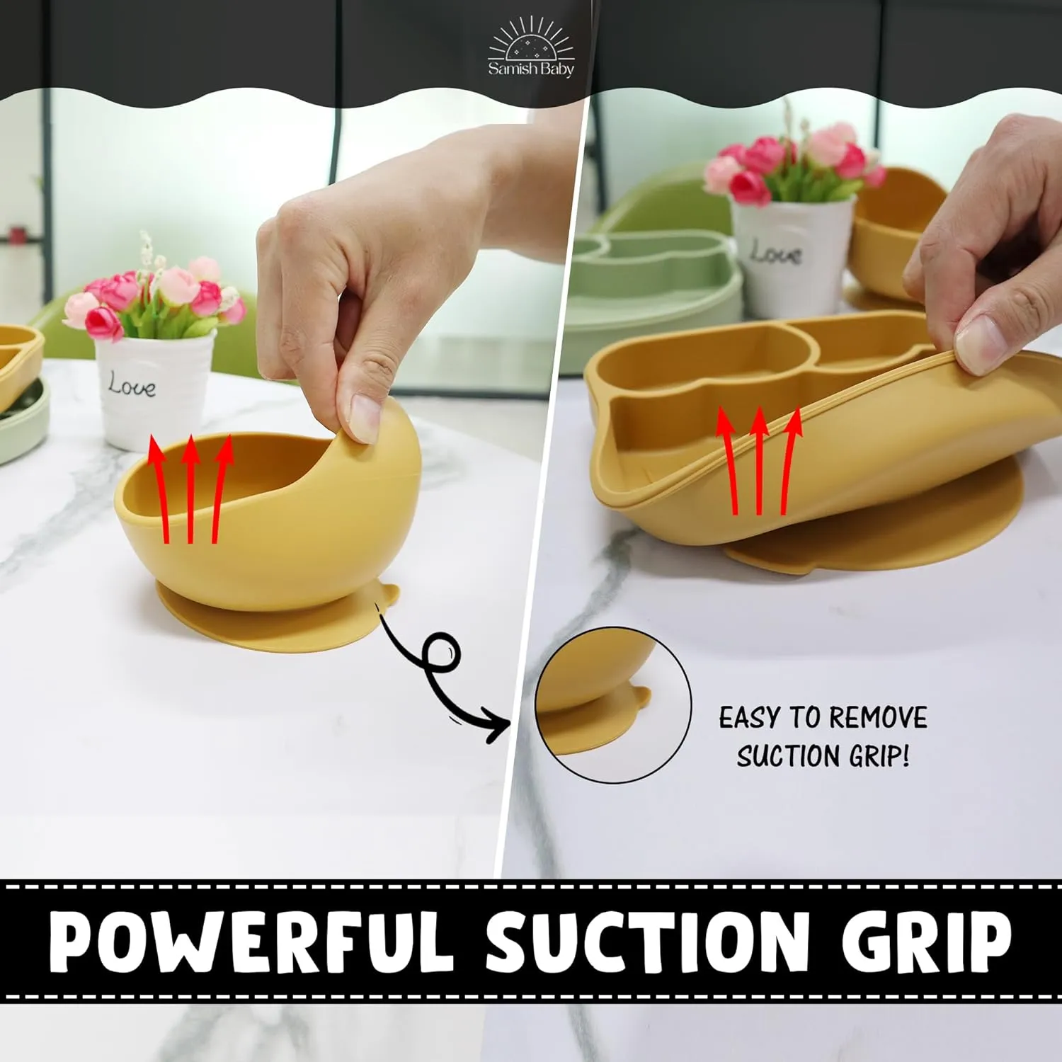 Colorful Arch Silicone Feeding Set – Sustainable, Non-Slip Baby Tableware