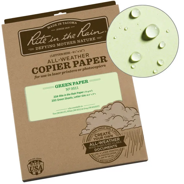Copier Paper - Green - 8.5 X 11 - 200 Sheets