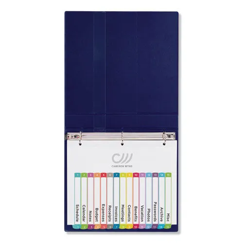 Customizable Toc Ready Index Multicolor Tab Dividers, 15-tab, 1 To 15, 11 X 8.5, White, Contemporary Color Tabs, 1 Set