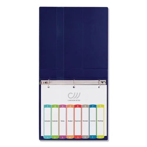 Customizable Toc Ready Index Multicolor Tab Dividers, 8-tab, 1 To 8, 11 X 8.5, White, Contemporary Color Tabs, 1 Set