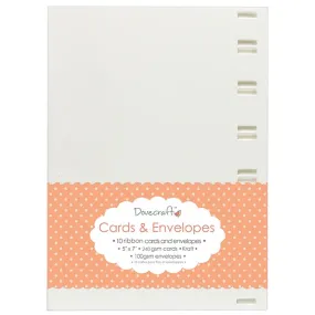 Dovecraft Ribbon 5"x7" Cards & Envelopes (DCCE013)