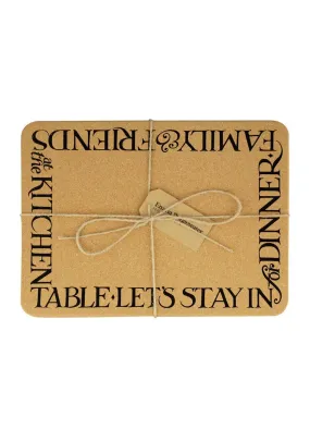 Emma Bridgewater Black Toast Rectangular Cork Trivet Placemat