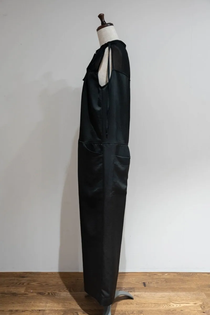 ennui sheer satin all in one/black