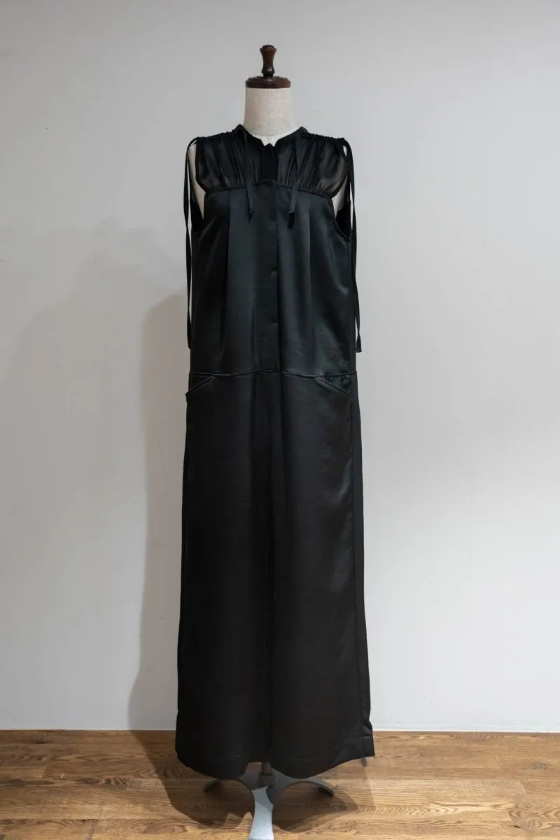 ennui sheer satin all in one/black