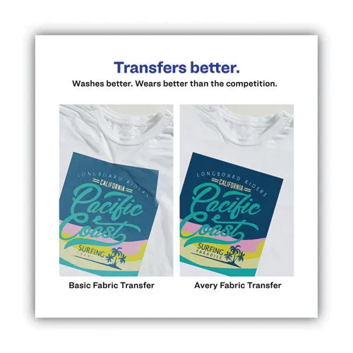 Fabric Transfers, 8.5 X 11, White, 5/pack