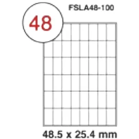 Fis multi purpose white label 48.5x25.4mm