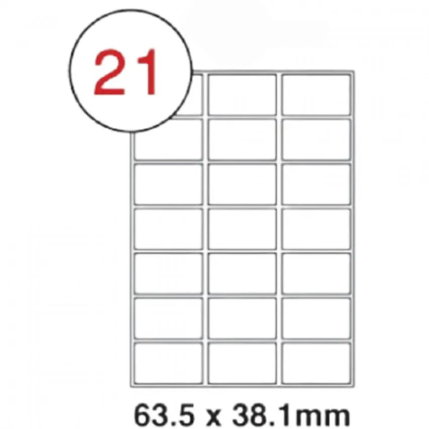 Fis multi purpose white label 63.5x38.1mm