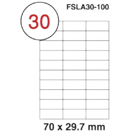Fis multi purpose white label 70x29.7mm