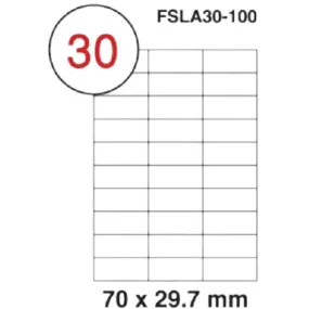 Fis multi purpose white label 70x29.7mm