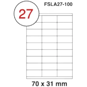 Fis multi purpose white label 70x31mm