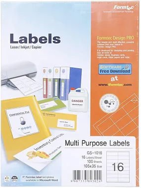 Formtec Label1600/105x37mm #16