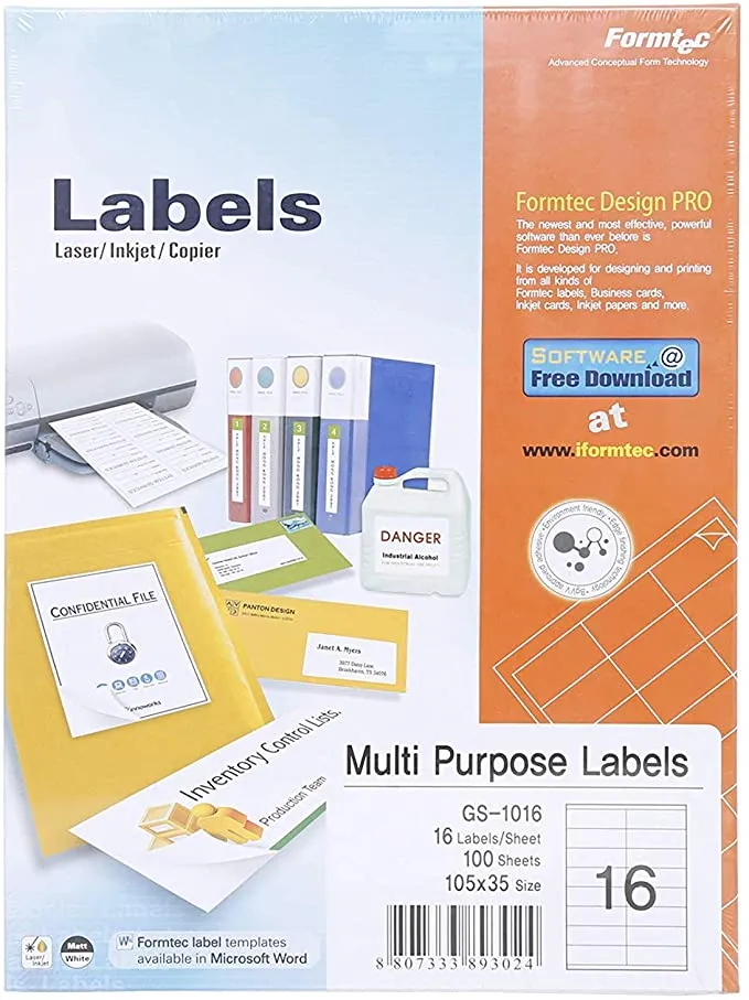 Formtec Label1600/105x37mm #16