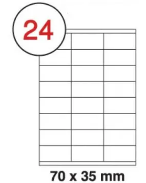 Formtec Labels 70x35mm 24 Labels Per Sheet