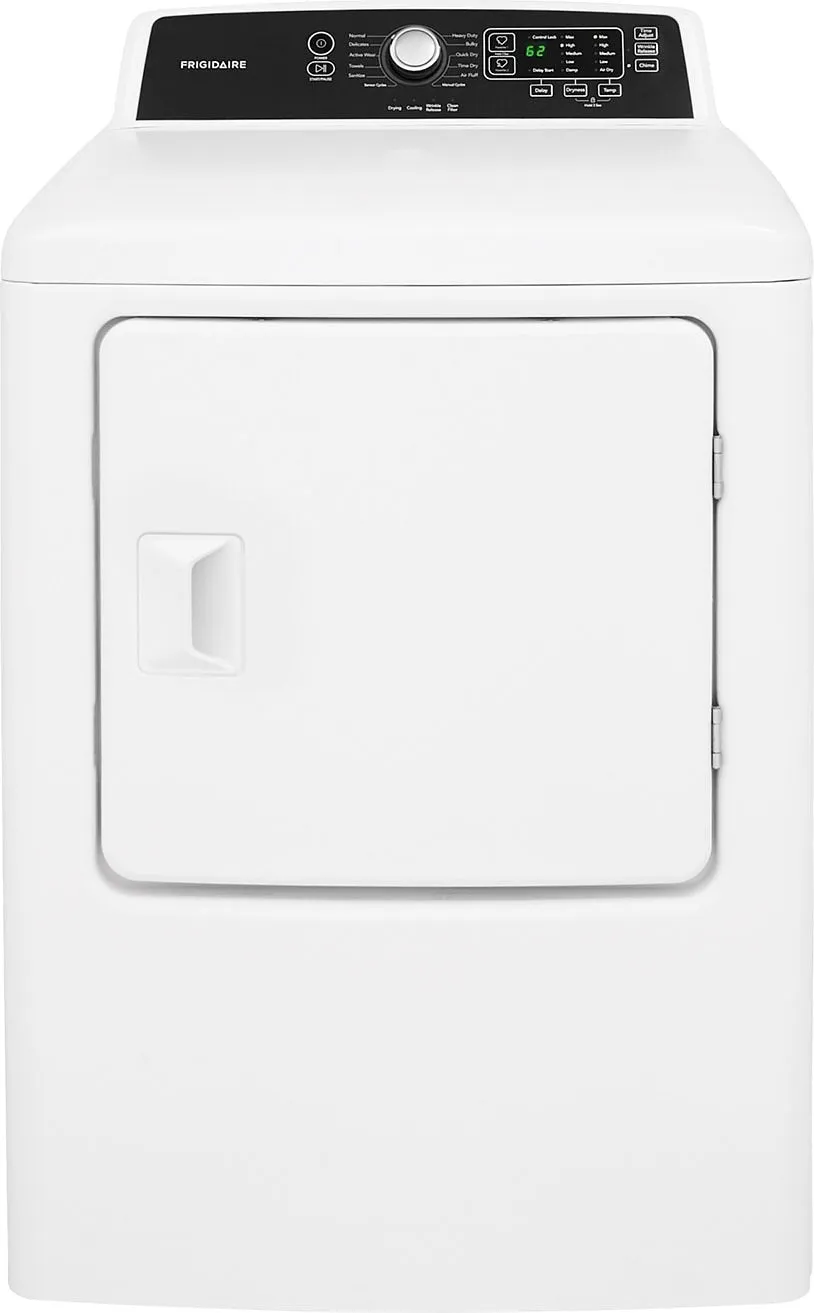 Frigidaire White Electric Dryer (6.7 Cu. Ft.) - CFRE4120SW