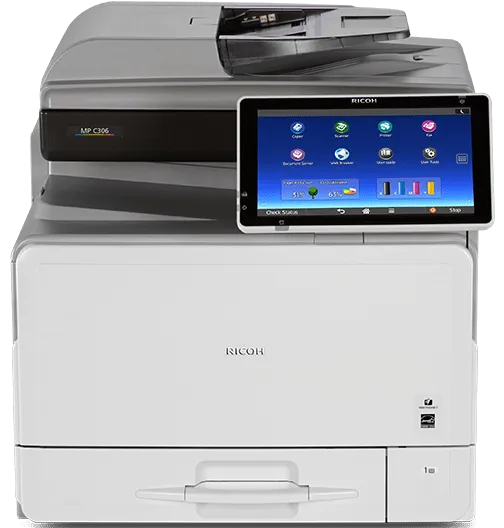 From $17/month - Ricoh MP C306 30 ppm Color Laser Multifunction Copier Printer Scanner with Touchscreen