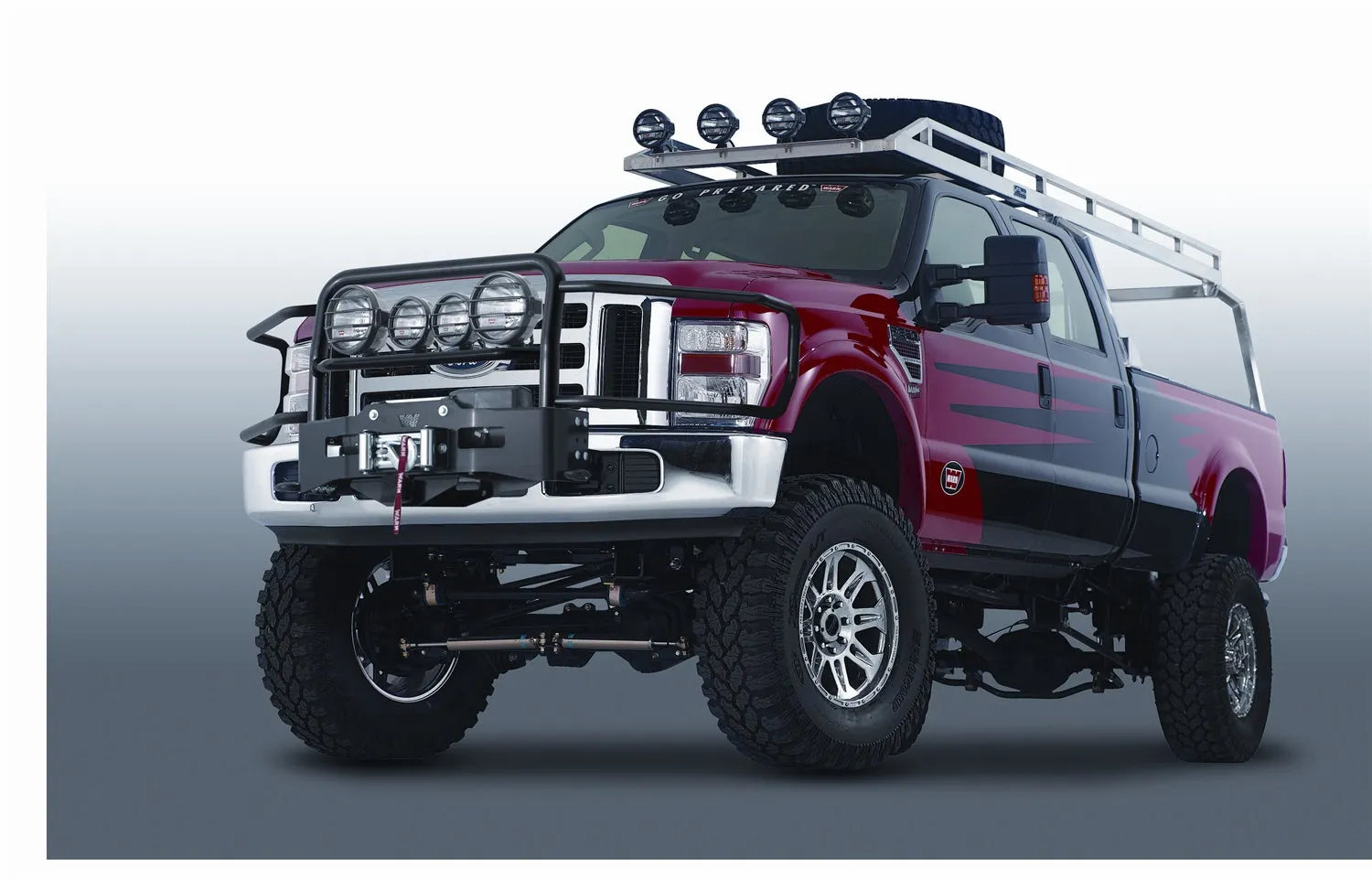 Generation II Trans4mer Grille Guard Mounts 4 Lights Black