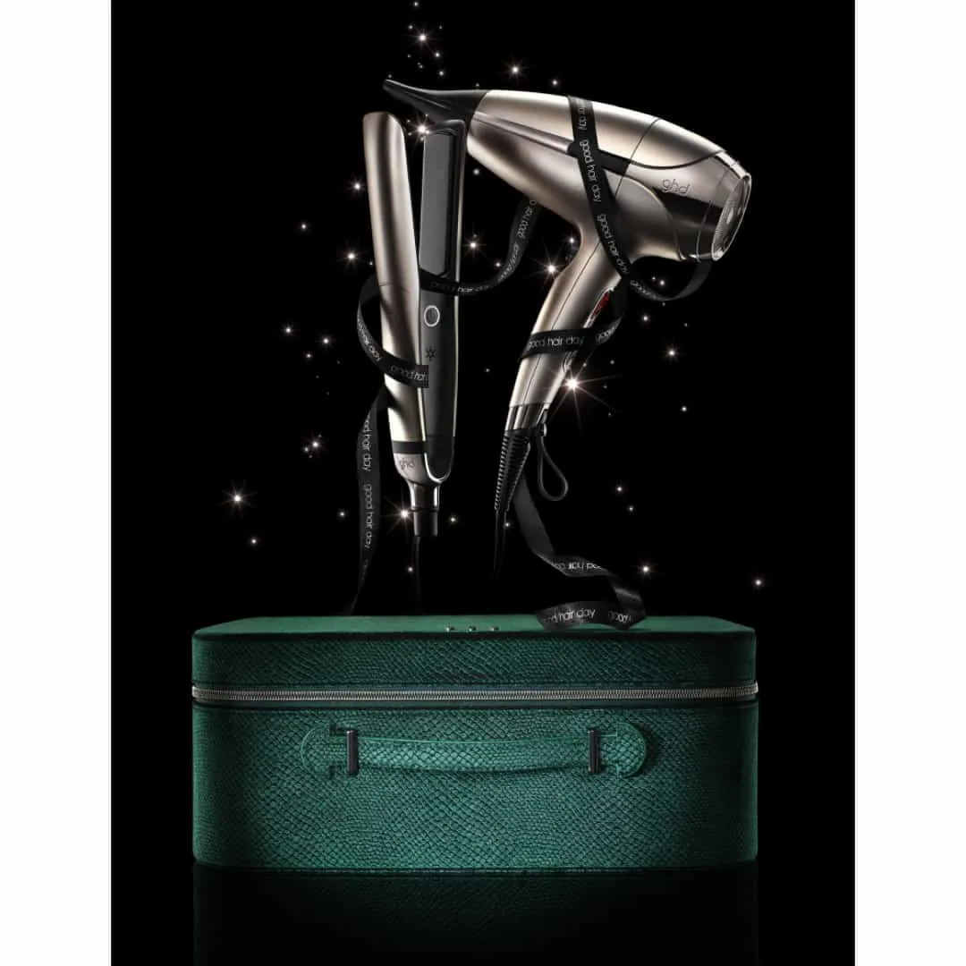 GHD PLATINUM  & HELIOS™ LIMITED EDITION DELUXE GIFT SET IN WARM PEWTER