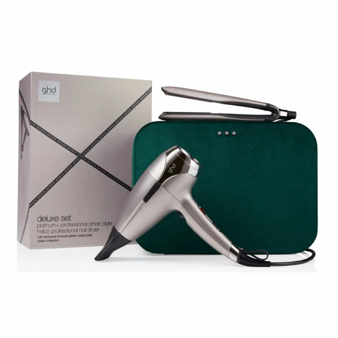 GHD PLATINUM  & HELIOS™ LIMITED EDITION DELUXE GIFT SET IN WARM PEWTER