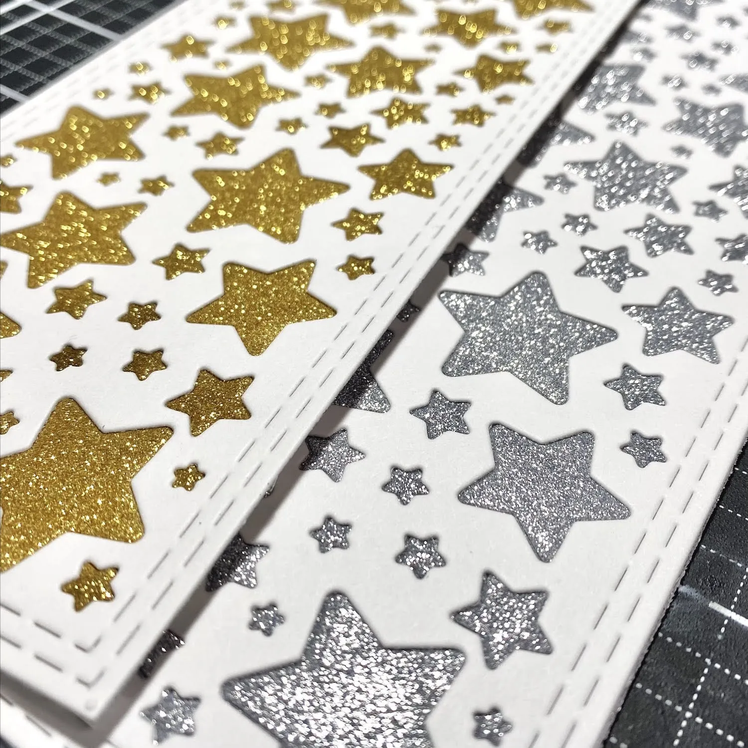 Gold and Silver Diamond Print Inkjet Glitter Multipack