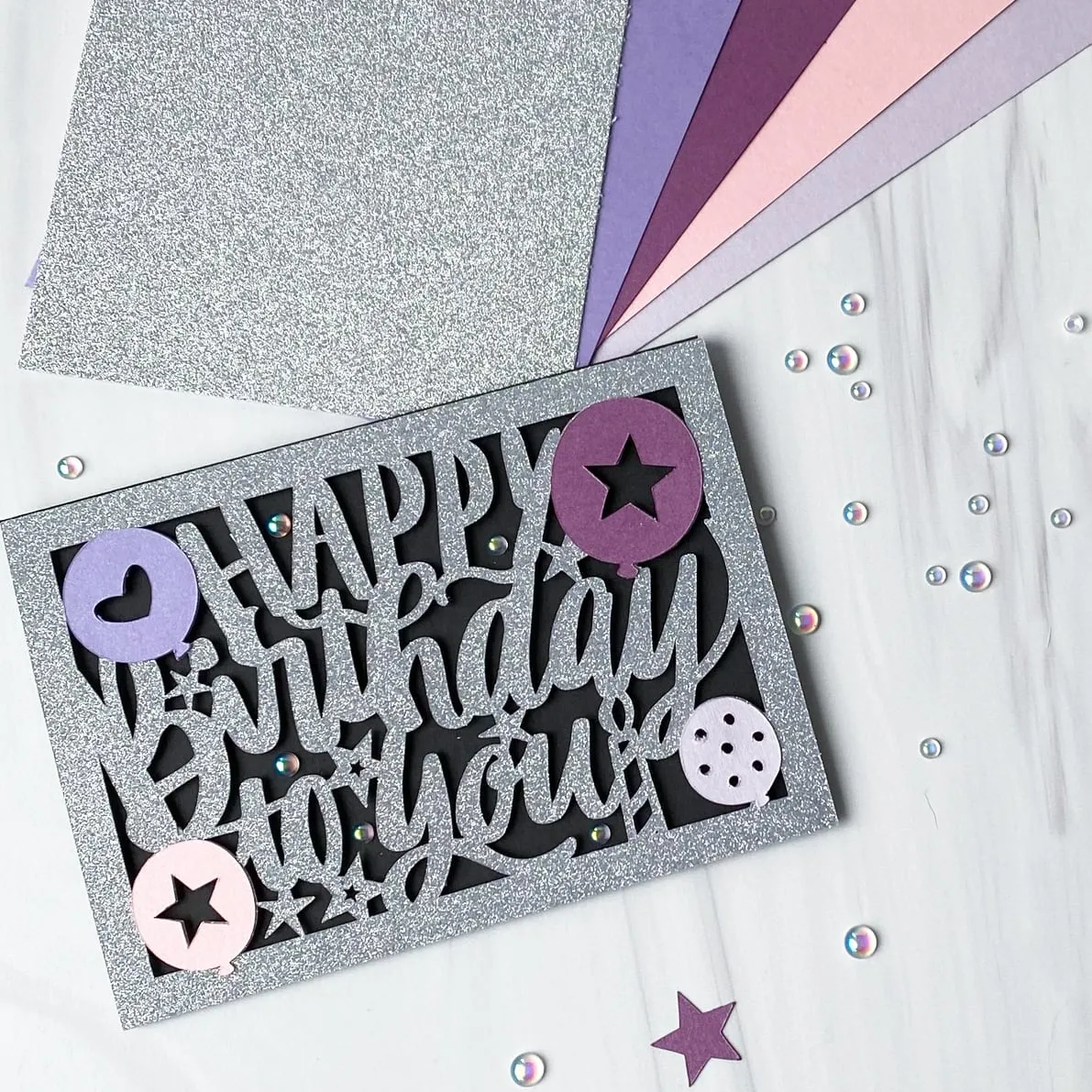 Gold and Silver Diamond Print Inkjet Glitter Multipack