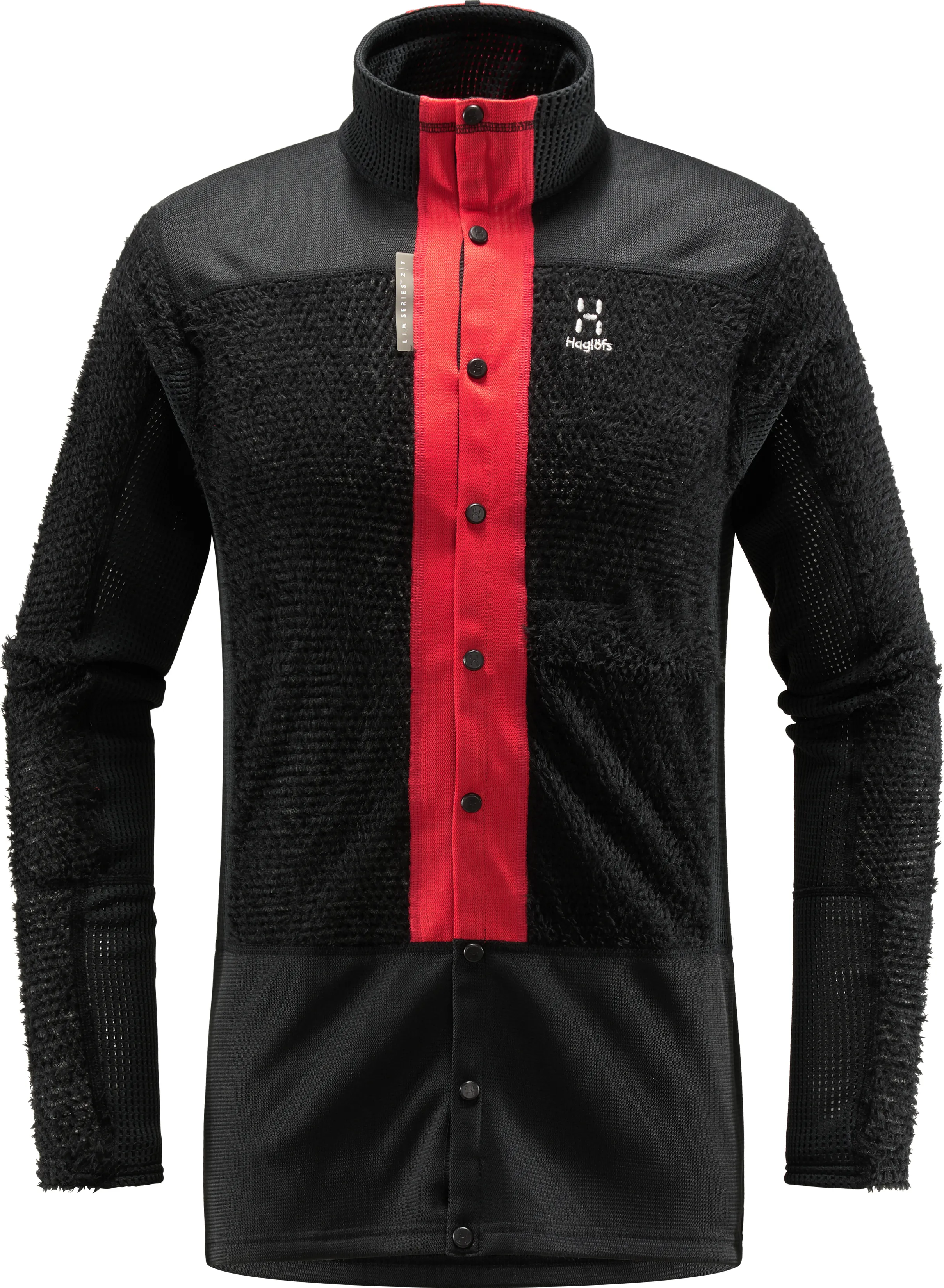 Haglöfs Men&#x27;s L.I.M ZT Sync 2 Mid Jacket True Black/Zenith Red | Buy Haglöfs Men&#x27;s L.I.M ZT Sync 2 Mid Jacket True Black/Zenith Red here | Outnorth