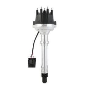 Holley EFI Dual Sync Distributor - Hall Effect - HEI Style Terminal - Clear Anodize - SB Ford