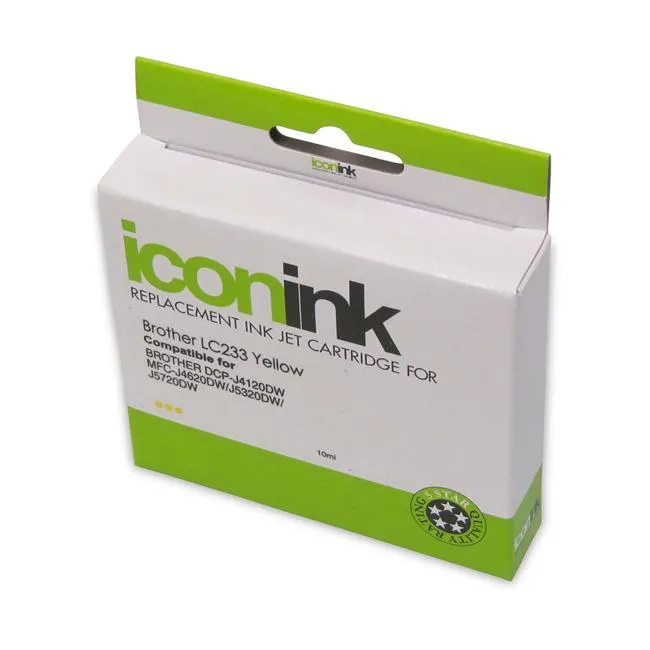Icon Compatible Brother LC233 Yellow Ink Cartridge