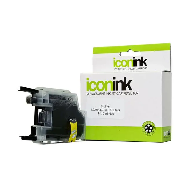 Icon Compatible Brother LC77 LC73 LC40 Black Ink Cartridge