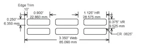 Identco TTL104-411-10 .90x.25 Matte Tan Polyimide Thermal Transfer Labels