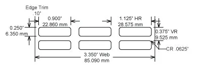 Identco TTL104-411-10 .90x.25 Matte Tan Polyimide Thermal Transfer Labels