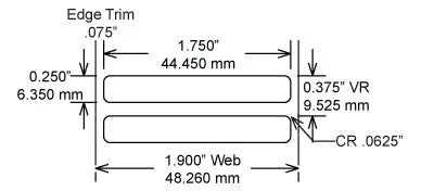 Identco TTL107-403-10 1.75x.25 Gloss White Polyimide Thermal Transfer Labels