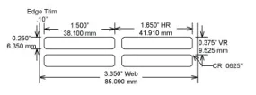 Identco TTL114-700-10 1.5x.25 Gloss White Polyester Thermal Transfer Labels