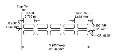 Identco TTL121-451-10 .50x.20 ESD Semi-Gloss White Polyimide Thermal Transfer Labels