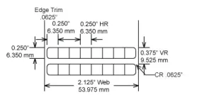 Identco TTL124-433-10 .25x.25 Ultra-Durable Gloss White Polyimide Thermal Transfer Labels