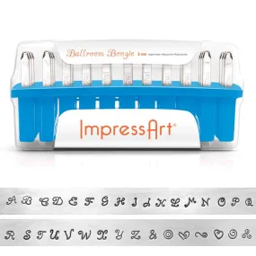 ImpressArt 33-Piece Deluxe Uppercase Alphabet Stamps 'Ballroom Boogie' 1/8 (3mm) - 1 Set