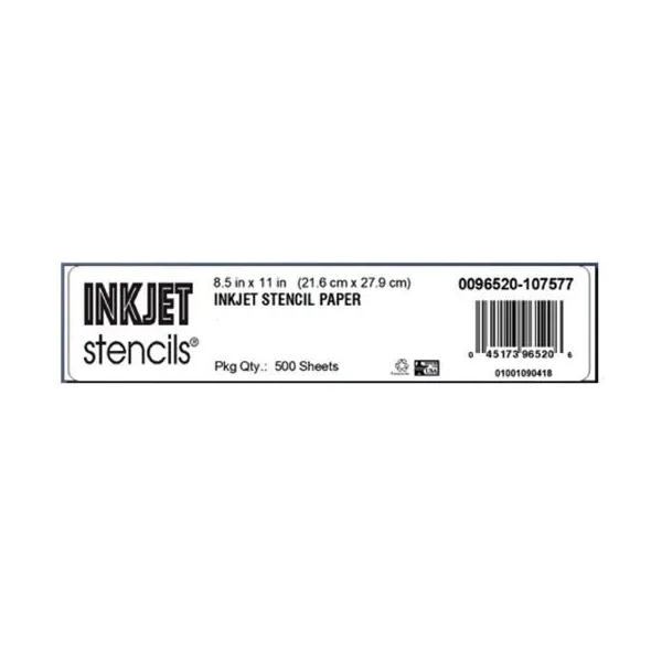 Inkjet Stencil Paper 8.5 x11" (A4) - 500 sheets
