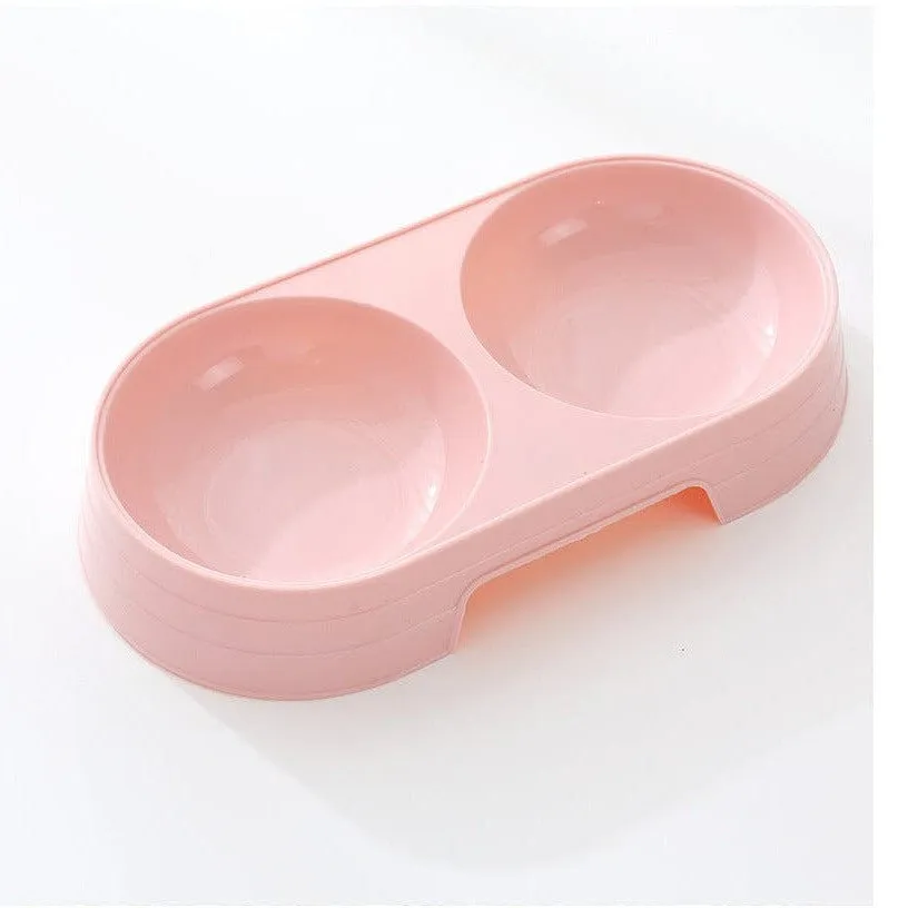 Ins Macaron Oval Pet Double Bowl 23*12*3.7Cm