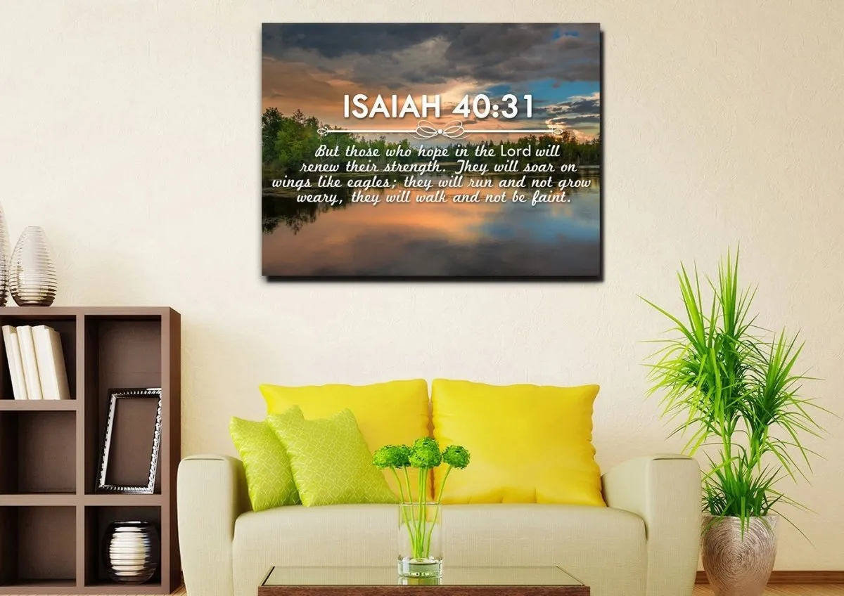 Isaiah 4031 Hope In The Lord Will Renew Their Strength Canvas Wall Art Print - Christian Canvas Wall Art