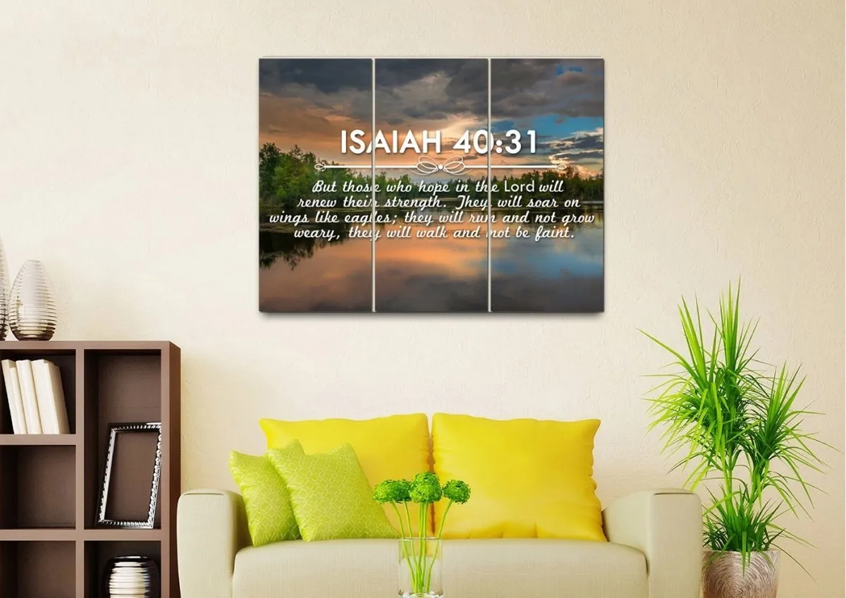 Isaiah 4031 Hope In The Lord Will Renew Their Strength Canvas Wall Art Print - Christian Canvas Wall Art