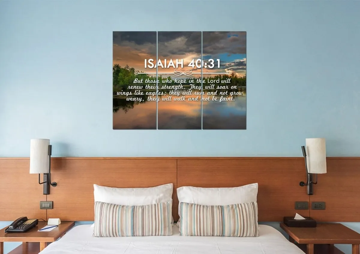 Isaiah 4031 Hope In The Lord Will Renew Their Strength Canvas Wall Art Print - Christian Canvas Wall Art