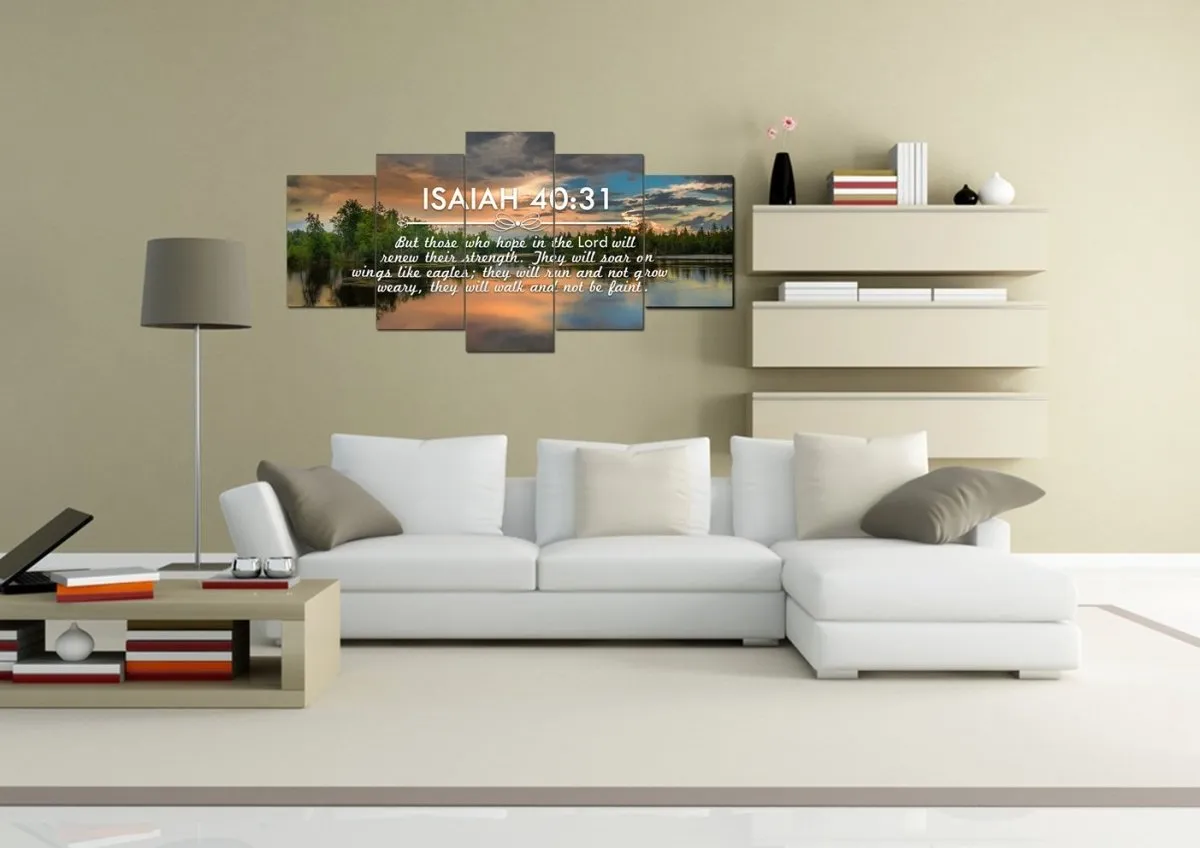 Isaiah 4031 Hope In The Lord Will Renew Their Strength Canvas Wall Art Print - Christian Canvas Wall Art