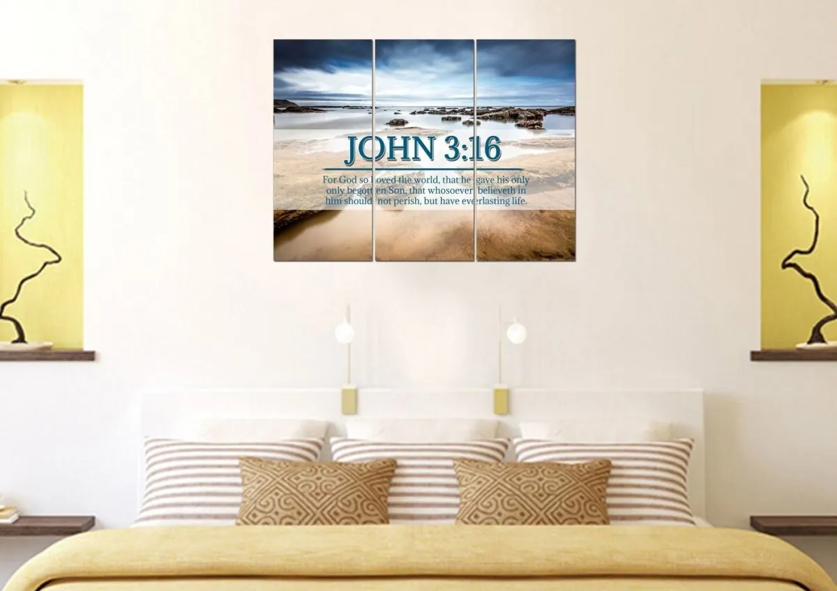 John 316 Kjv #29 Bible Verse Canvas Wall Art - Christian Canvas Wall Art