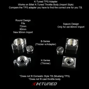 K-Tuned TPS Adapter (Only fits billet K-Tuned TB) - K-Series TPS (ROUND Flange) - KTD-TB8-KSA